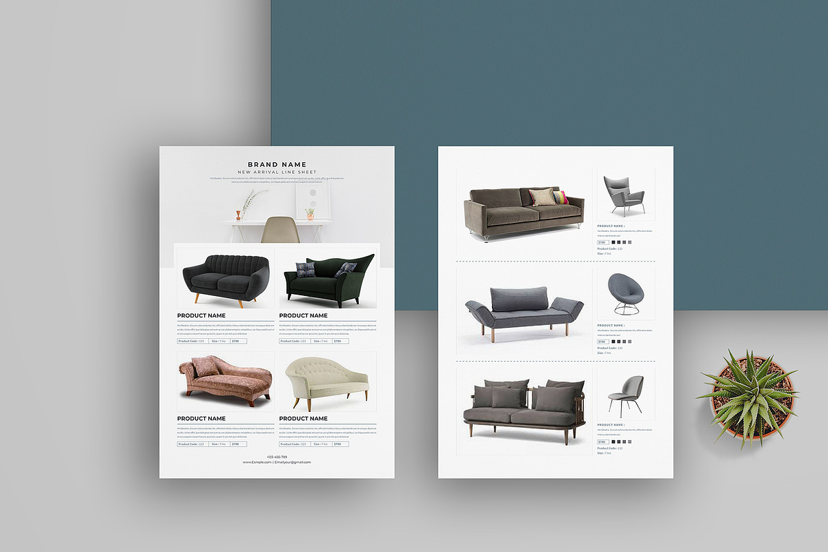 Line Sheet Template I Canva/InDesign, a Brochure Template by obayes (Photo 5 of 11)