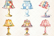 Watercolor Patchwork Lamp Clipart, an Illustration by Rose Art (Thumbnail 3 of 4)