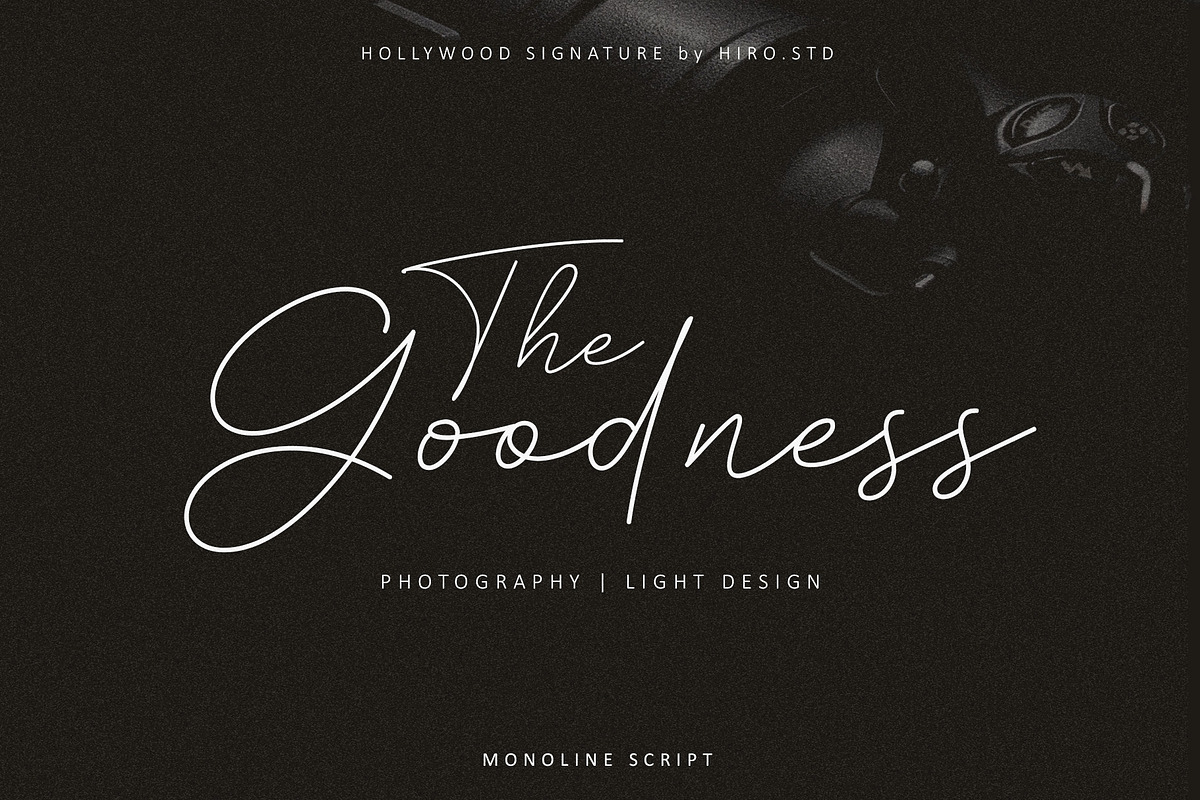 Hollywood Signature Monoline Font, a Handwritten Font by HIRO.std (Photo 3 of 11)