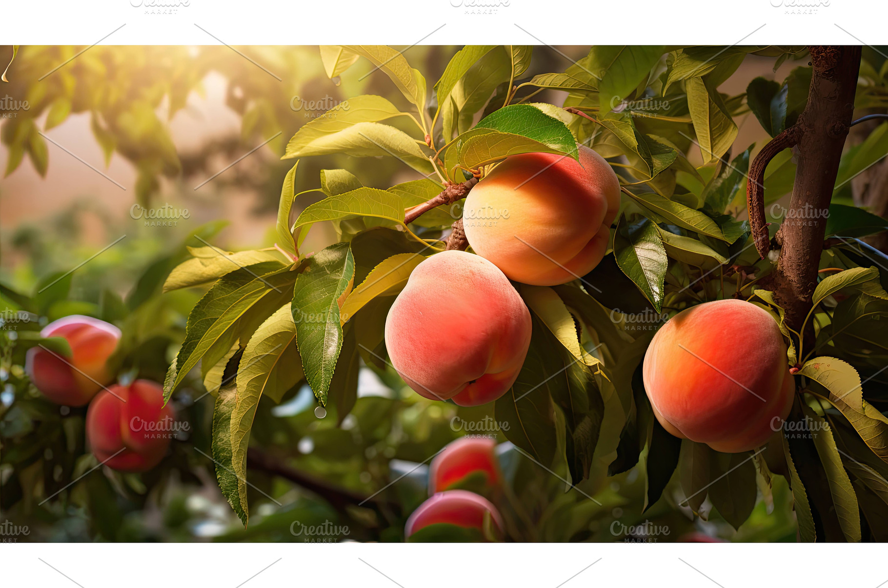 garden whole peach fruit ai, a Nature Photo by pikepicture