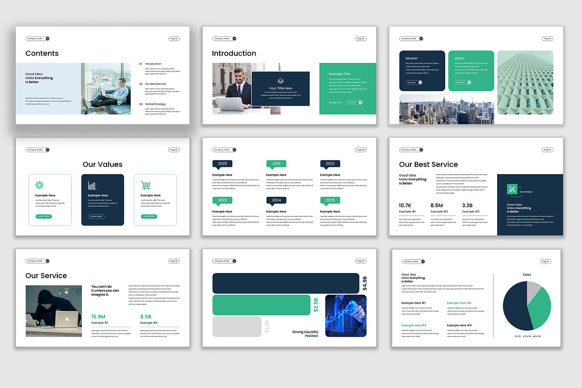 Minimalist Company Profile Template, a Presentation Template by Pradaxa (Photo 4 of 6)