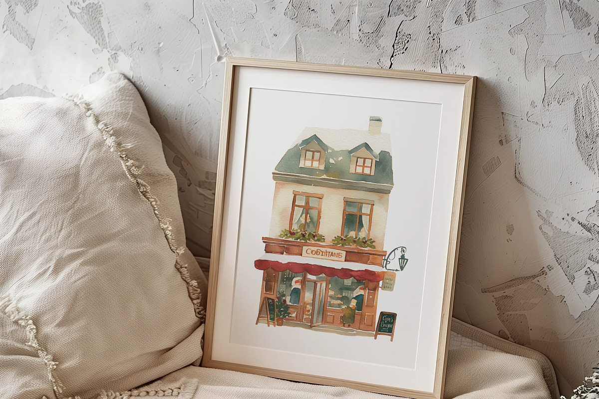 Winter Christmas Village, a Seasonal Illustration by heyiamalice (Photo 13 of 16)