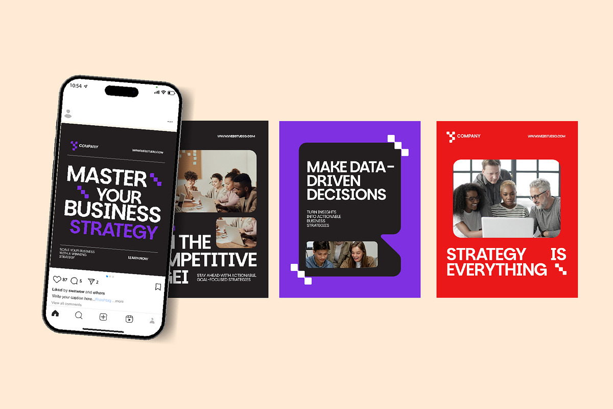 Strategy Bussines Instagram Template, a Social Media Template by adoestudio (Photo 4 of 4)