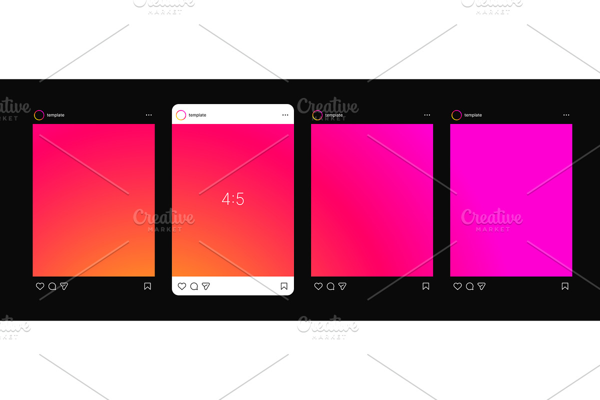 Social media template, set, a Technology Illustration by Foxys Graphic