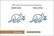 Minimal dinosaur icons, an Outline Icon by Picture Window (Thumbnail 3 of 5)