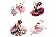 Ballerina Watercolor Clipart, an Illustration by DreamPrint404 (Thumbnail 3 of 4)