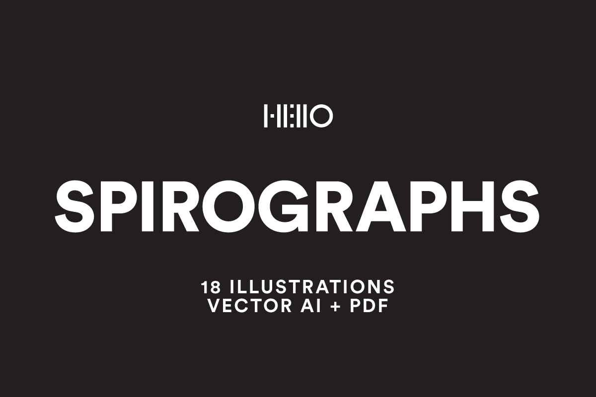 Spirographs Vector Set
