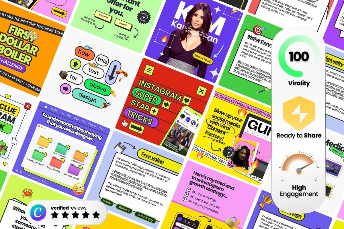 Creator v2 Canva Templates For IG, a Social Media Template by Virall (Photo 2 of 10)