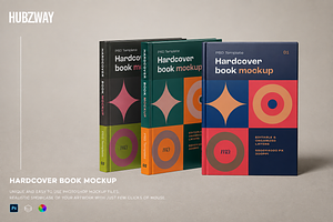 Hardcover Book Mockup, an Advertising Mockup by Hubzway
