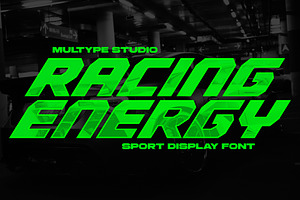 Racing Energy Sport Display Font