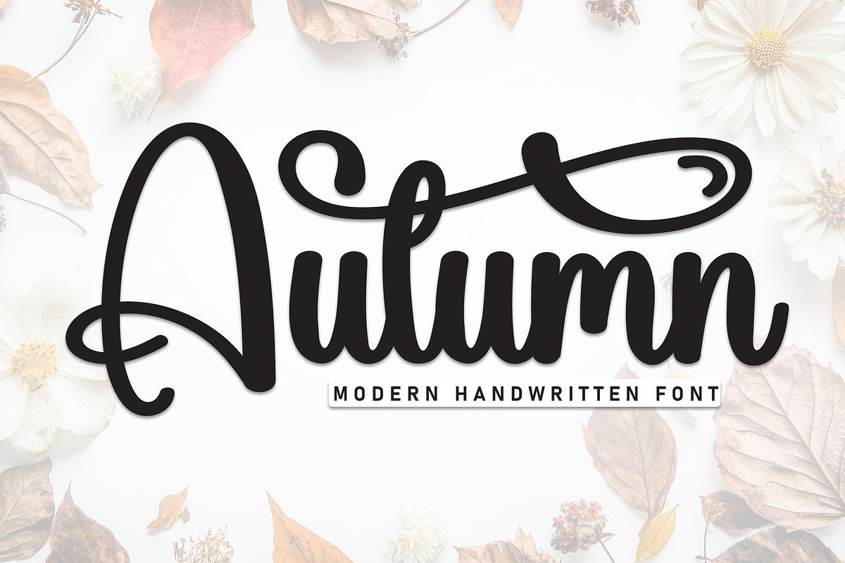 Autumn | Script Font, a Handwritten Font by Scratchones (Photo 1 of 9)