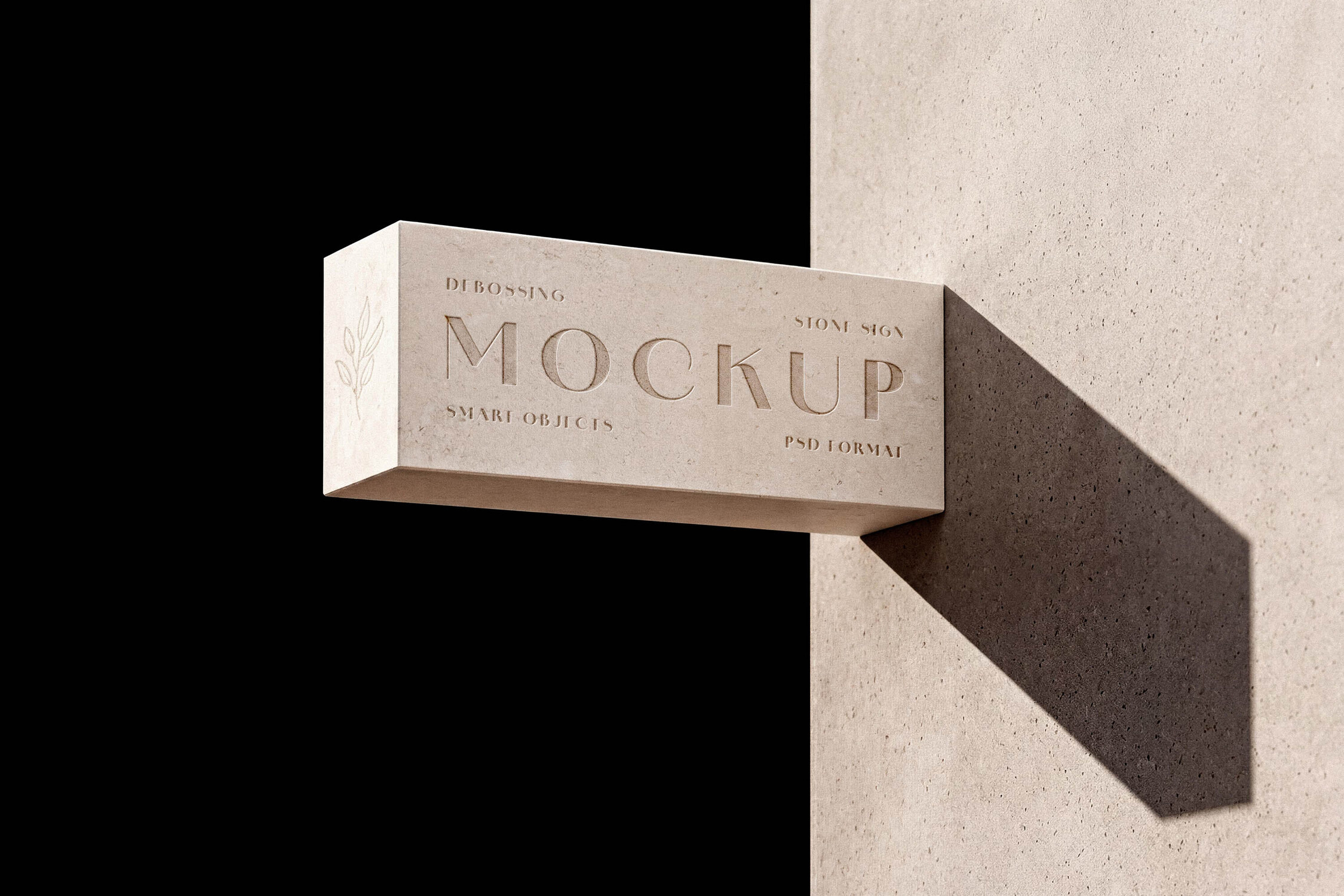 Stone Debossing Sign Mockup, an Advertising Mockup by Design Squad