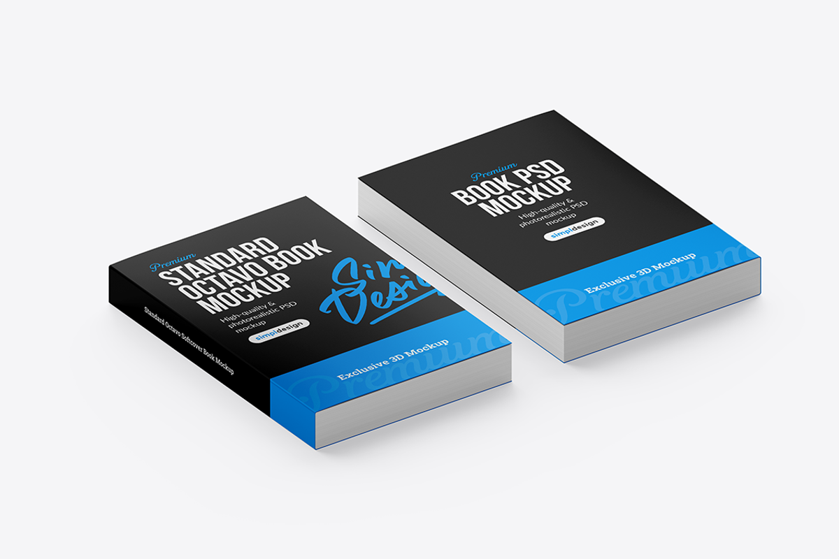 Standard Octavo Book Mockup, a Books & Magazine Mockup by SimplDesign (Photo 11 of 13)