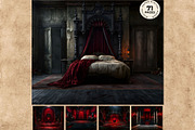 71 Halloween Horror Backdrops, a Seasonal Illustration by ThatsDesignArt (Thumbnail 6 of 15)