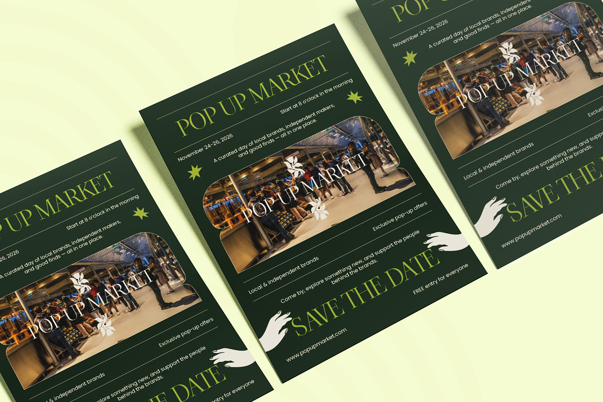 Pop Up Market - Flyer, a Flyer Template by Fannan Studio (Photo 2 of 2)