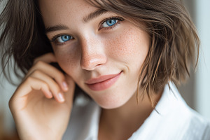 Natural beauty portrait of a young, a Person Photo by MistyDay
