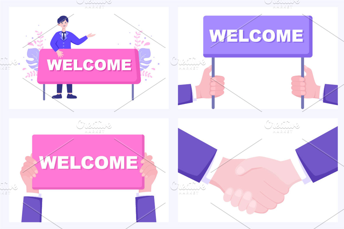 20 Welcome Vector Illustration, a Decorative Illustration by ...