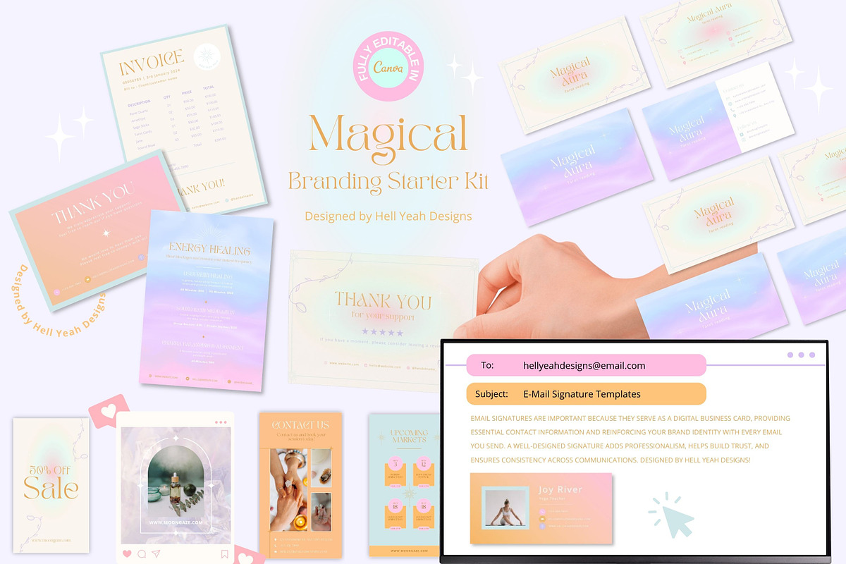 Magical Branding Starter Kit, a Branding & Logo Template by Hell Yeah Designs (Photo 8 of 20)