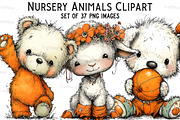 Nursery Animals Clipart, an Illustration by Craft Nest (Thumbnail 1 of 9)
