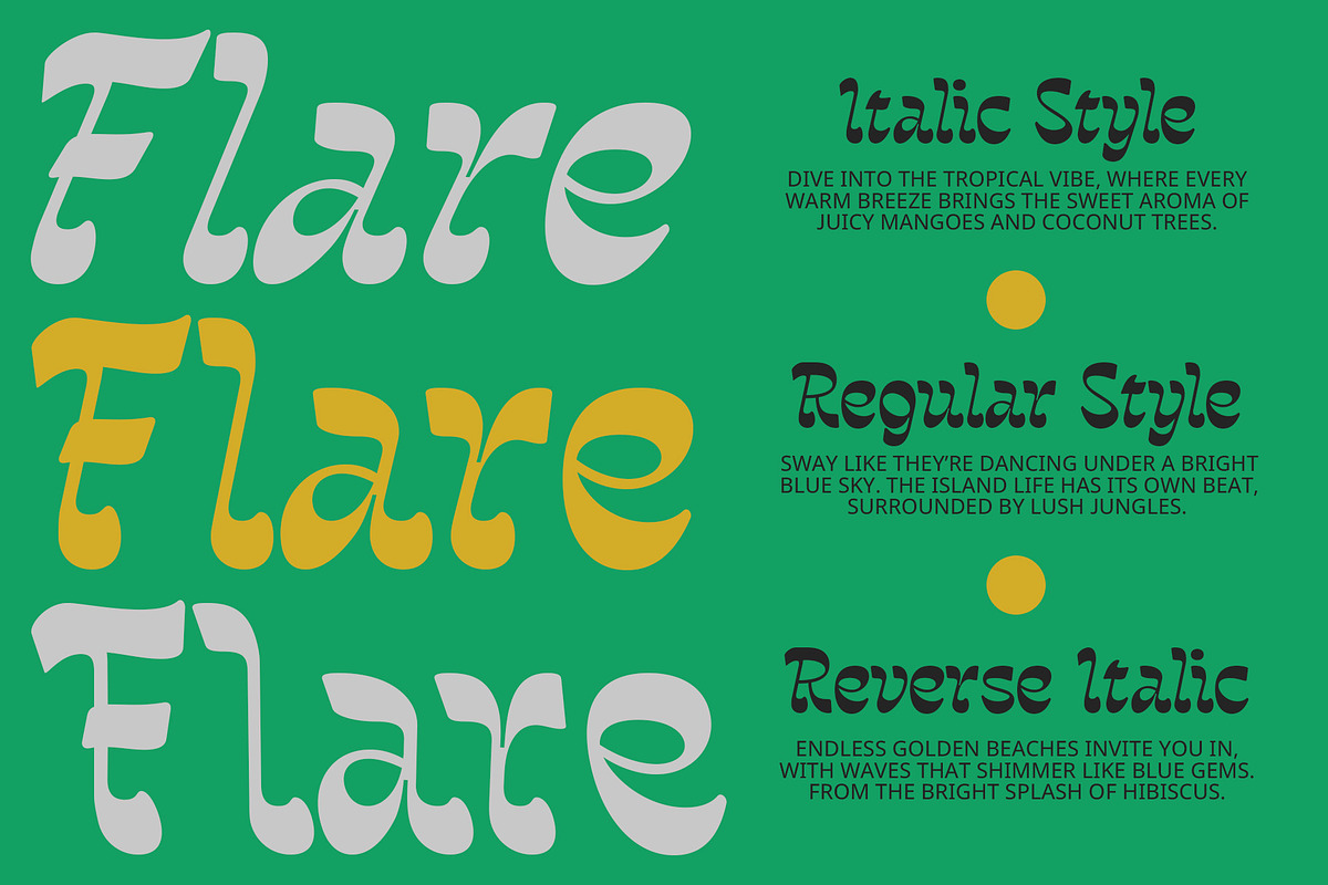 CS Flare – Reverse Contrast Font, a Serif Font by Craft Supply Co. (Photo 3 of 8)