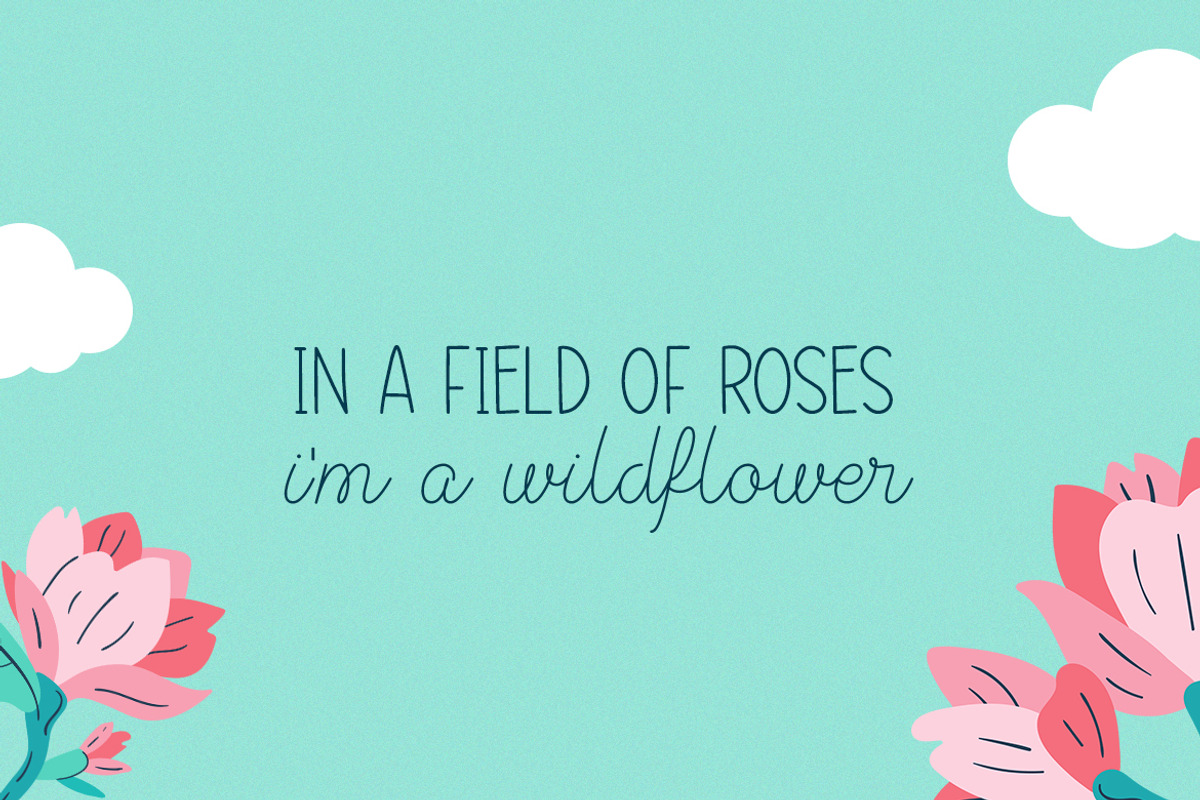 Wildflowers in Spring Font Duo, a Script Font by Salt & Pepper Designs (Photo 5 of 8)