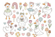 Cute Silly Goose Clipart, an Animal Illustration by JulzaArt (Thumbnail 2 of 5)