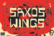 Saxoswings - Jazzy Geometric Font, a Sans Serif Font by riff.type (Thumbnail 1 of 10)