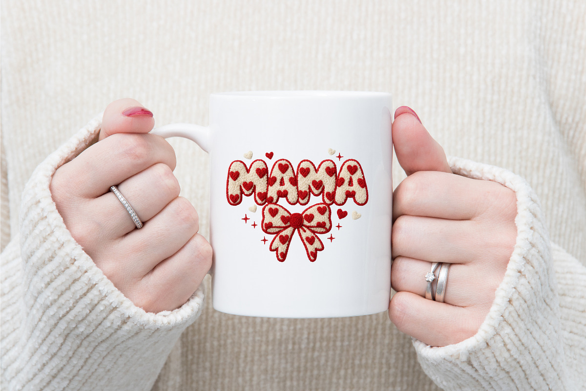 Faux Yarn Valentine’s Day Mama Png, an Illustration by designcity5 (Photo 9 of 9)