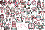 Happy New Year Clipart, an Illustration by SinaCreation (Thumbnail 1 of 7)