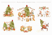 LITTLE CHRISTMAS watercolor animals, an Animal Illustration by erasovas (Thumbnail 5 of 12)