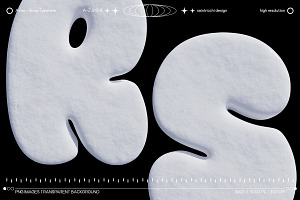 Astra - Snowy 3D PNG Letters