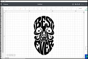 Best Dad Ever Skull SVG, an Object Graphic by BeeCraftR (Thumbnail 1 of 3)