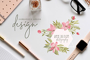 Watercolor Floral Blooms Clipart Set, an Illustration by The Autumn Rabbit Ltd (Thumbnail 2 of 7)