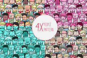 Seamless people pattern 2