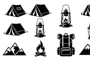 Camping Adventure Silhouette Icon, an Illustration by Artivon (Thumbnail 45 of 51)
