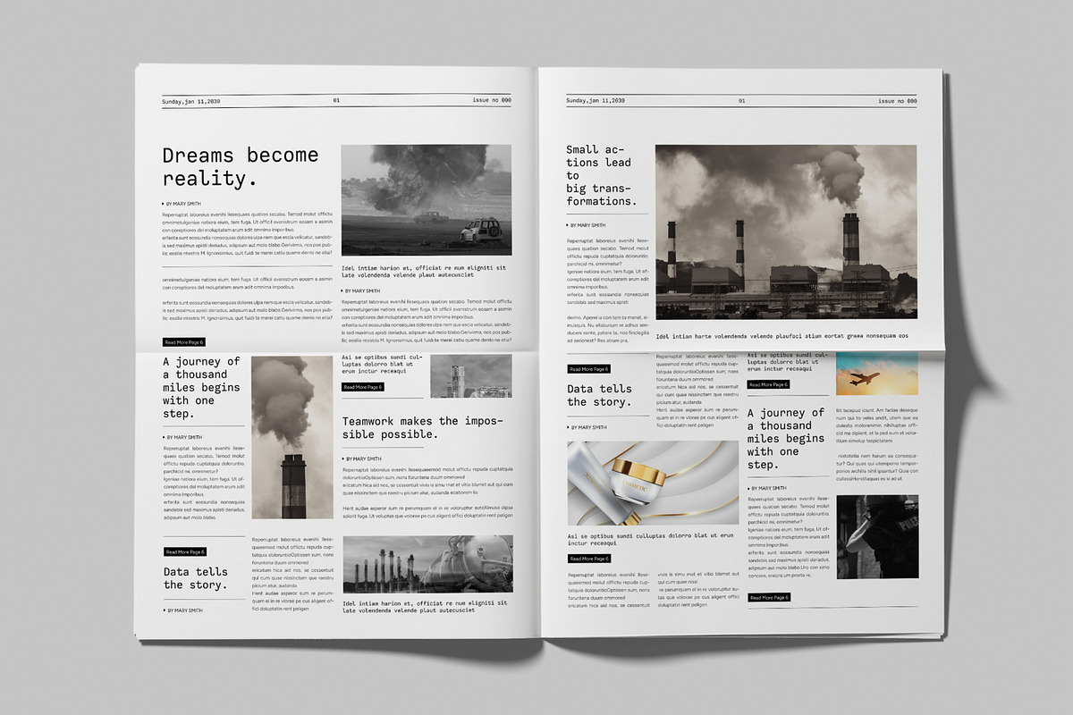 Newspaper for Print and Digital, a Brochure Template by MightyDesign (Photo 3 of 8)