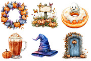 Watercolor Halloween Day Clipart, an Illustration by Daily.Designs (Thumbnail 3 of 5)