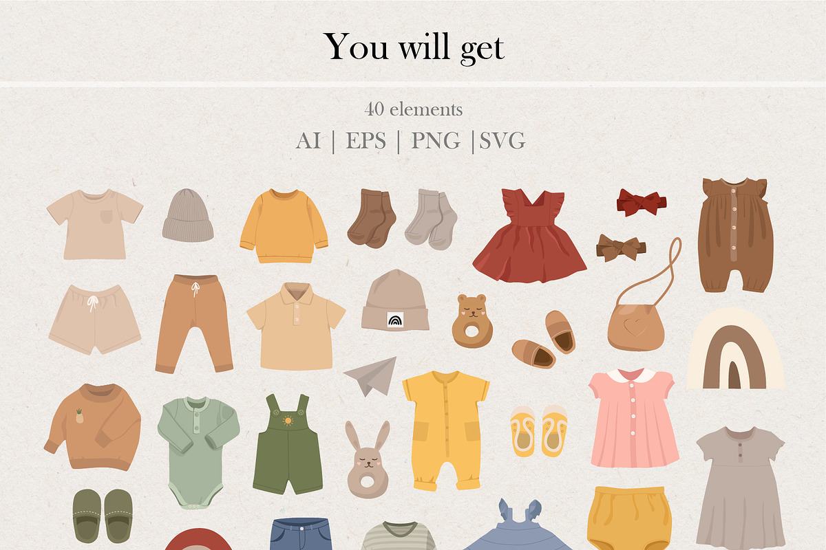 Kids outfit creator – Baby clothes, an Illustration by BrillCreateArt (Photo 2 of 6)