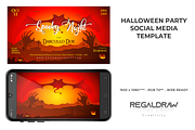 Halloween Social Media Template, a Social Media Template by regalDRAW (Thumbnail 1 of 3)