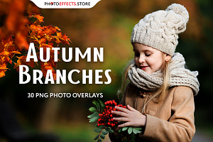 30 Autumn Branch Photo Overlays