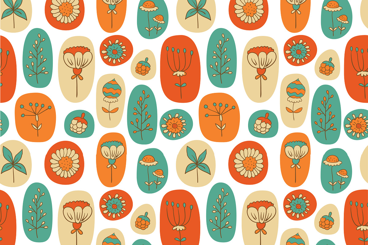 Vector set "Floral Pattern" preview 2
