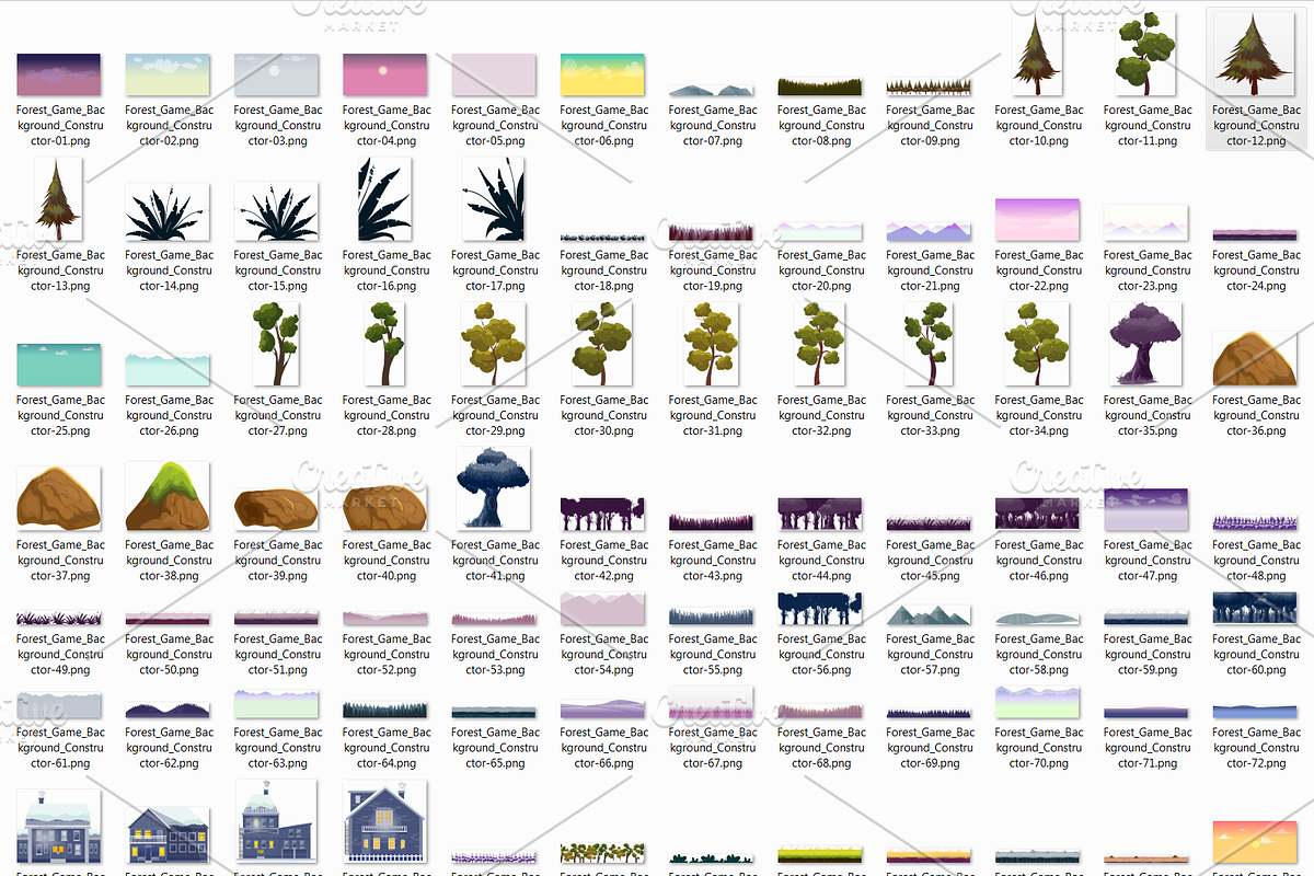Forest Background Constructor, a Background Graphic by 2dvillShop (Photo 3 of 3)