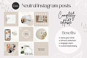 Neutral Instagram templates Canva, a Social Media Template by Yaaas Design (Thumbnail 2 of 8)