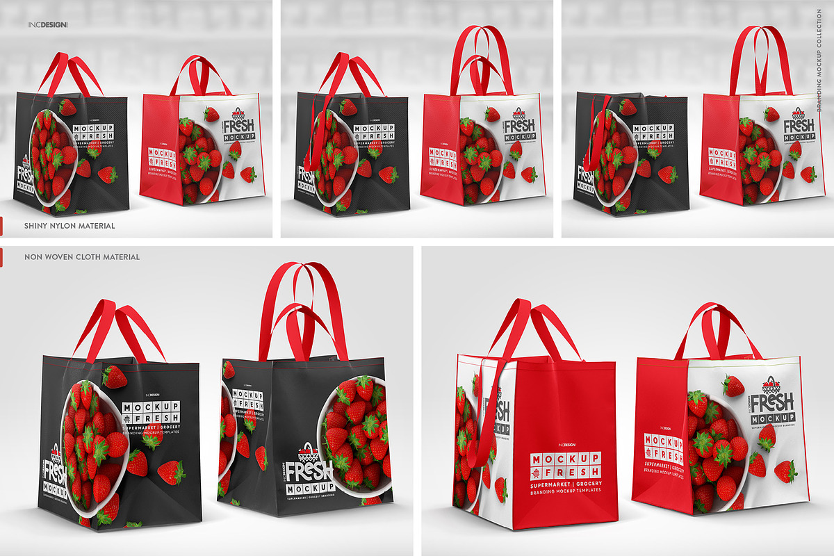 Double Handle Eco Shopping Bag Brand, a Product Mockup by INCDesign (Photo 4 of 10)