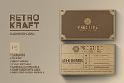 Retro Kraft Business Card, a Business Card Template by Marvel (Thumbnail 1 of 5)