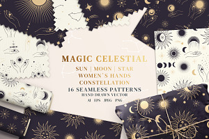Celestial Seamless Patterns
