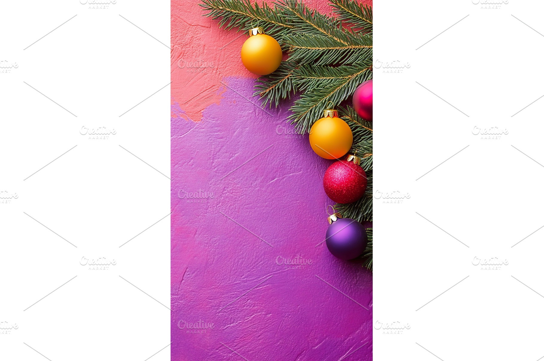 Colorful Christmas ornaments on pine, a Holiday Photo by Lermont51