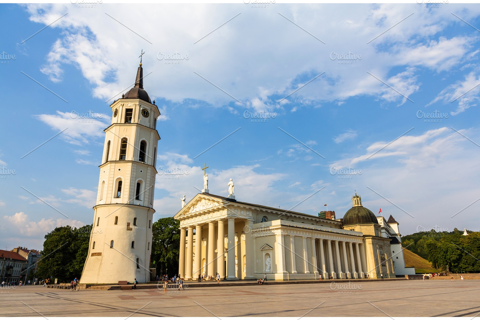 View of vilnius cathedral in lithuania stock photo containing vilnius and, an Architecture Photo by Leonid Andronov