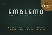 Emblema Headline 1DECO, a Sans Serif Font by graffistyling (Thumbnail 1 of 4)