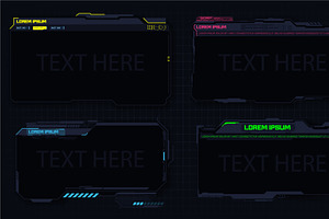 Sci-fi Futuristic CyberPunk UI Set